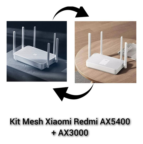 Kit 2 Roteadores Xiaomi Redmi Ax5400 + Ax3000 Mesh