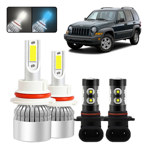 Kit De Focos Led 9007 9145 Para Jeep Liberty 2002-2007