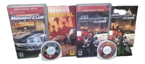 Midnight Club Duo Pack Playstation Portable Psp L.a Remix+3