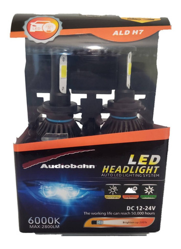 Kit Focos Led H7 Audiobahn 6000k Vw Vento Polo Jetta