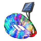 Manguera Luces Navidad Solar Led 10m Exteriores Luz Color