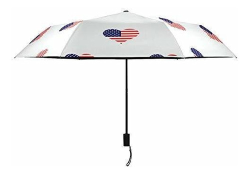 Sombrilla O Paraguas - American Flag Love Parasol Umbrella F