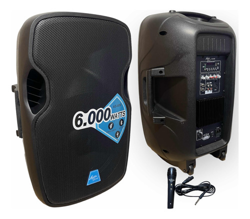 Cabina Activa 6000watts Audio Sound + Microfono 15 Pulgadas