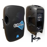 Cabina Activa 6000watts Audio Sound + Microfono 15 Pulgadas