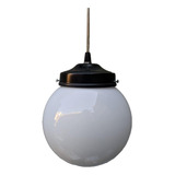 Lampara Cristal Colgante Vidrio Satinado 1 Luz Diametro 40cm