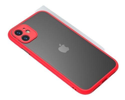 Funda Compatible Con iPhone Protector Cámara Mate Uso Rudo