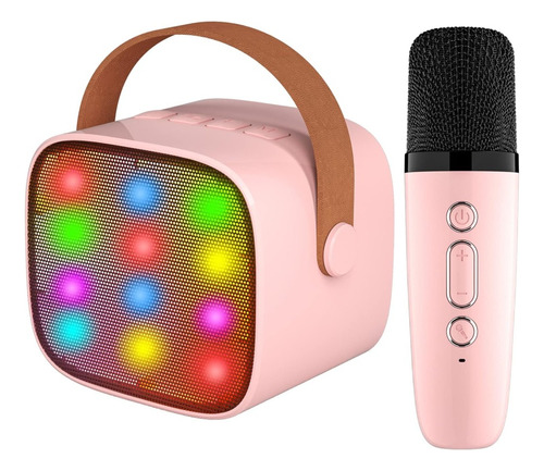 Parlante Y Micrófono Karaoke Niños Bluetooth Luces Rgb As202