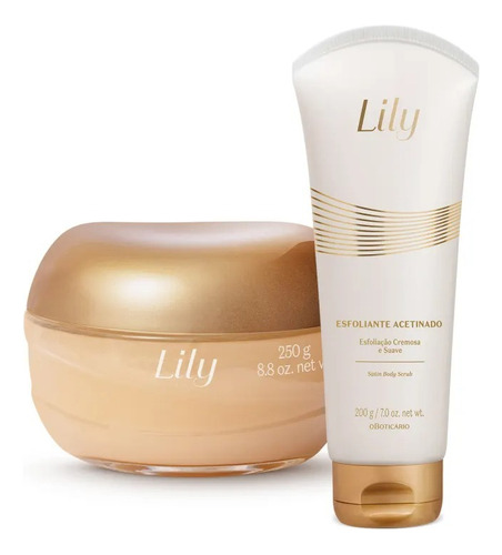 Kit Lily Veludo Corporal + Esfoliante Hidratante Corporal  