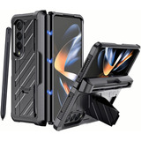 Funda Case Mech Pesado Para Samsung Galaxy Z Fold 4 Negro