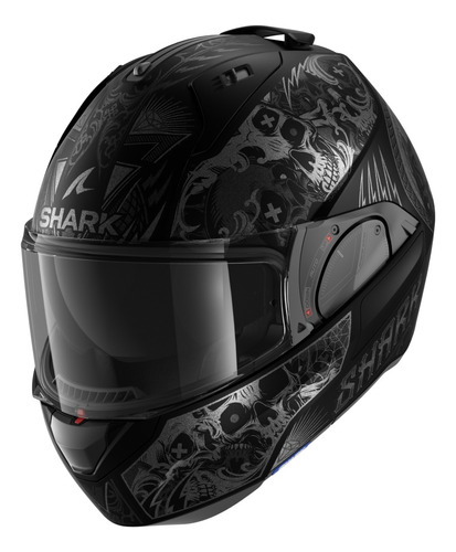 Capacete Moto Shark Evo Es K-rozen Mat Kaa Escamoteavel @#