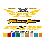 Set Calcos Honda Twister Cbx 250 Colores Personalizados