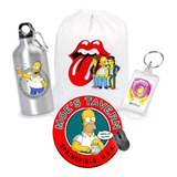 Combo Regalo Los Simpson Llavero-termo-tula-pad Mouse