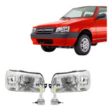 Juego Optica Fiat Uno Fire 2008 2009 2010 2011  + Cree Led