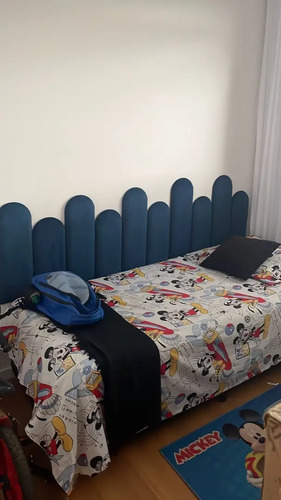 Placas Adesiva Cabeceira Nuvem Cama Casal 7 Módulos 60x20cm