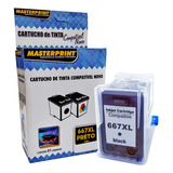Cartucho Impressora Jato Tinta 667 Xl Preto 18ml Masterprint