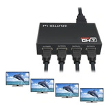 Splitter Compatible Hdmi 1x4 Mini  Activo 1.4 Full Hd 1080p 