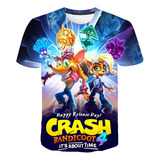 Rt Playera Infantil Con Estampado 3d De Games Crash