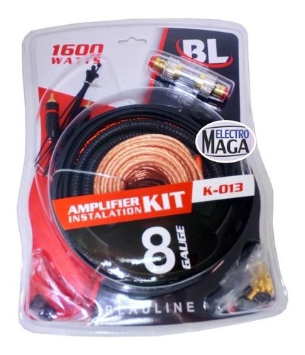 Kit De Cables Para Potencias Blauline Bl K-013 8ga