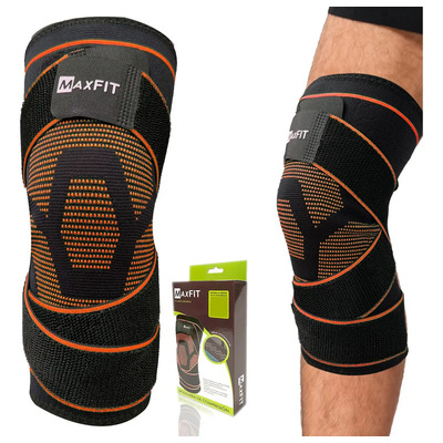 Par Rodillera Elastica De Compresion Gym Correr Maxfit Hx907 Color Naranja Talla M | MercadoLibre