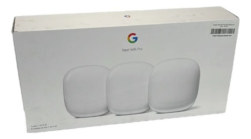 Google Nest Wifi Pro 6e Roteador Mesh - Kit C/ 3 Unidades