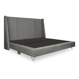 Cama King Size Realy Gris Claro Këssa Muebles