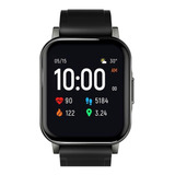 Smartwatch Haylou Smart Watch 2 1.28  Caja De  Policarbonato  Negra, Malla  Black De  Silicona Silicona Y Bisel  Negro Ls02