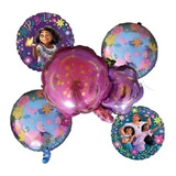  Set De 5  Globo Metalicos De  Encanto Decoracion +5popotes