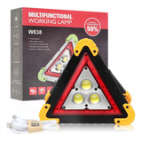 Lampara Led Emergencia Auto 50w Triangular Reflejante Recarg