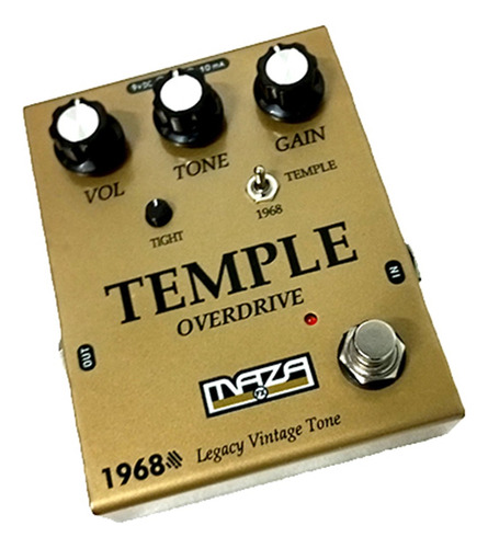 Pedal De Efecto Maza Fx Temple Overdrive