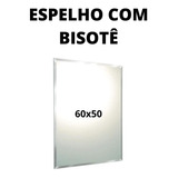 Espelho Bisote Sala Jantar Banheiro 60x50 + Kit Instalação Cor Da Moldura Não Tem