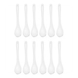 Set X12 Cucharitas Ceramica Blanca Souvenir Postres Cafe Te