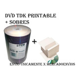 Dvd Tdkx100 Imprimible 8x+100sobres*envio Gratis X Mercadoen