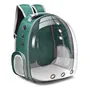 Mochila bolso transportes transparente mascotas perros gatos color verde oscuro | Envío gratis