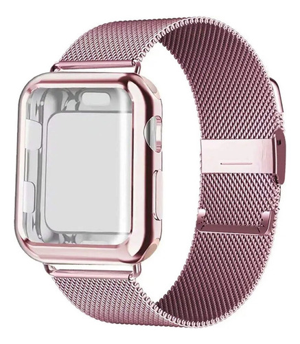 Estojo Milanese Loop + Pulseira Para Apple Watch Pulseira