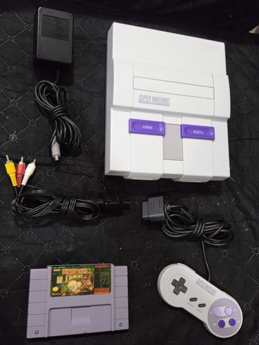 Super Nintendo Snes + 1 Control + Donkey Kong Todo Original