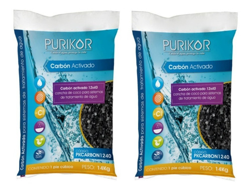 Carbón Activado Purikor 2 Ft3  Para Equipos De Filtración