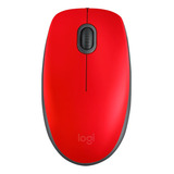 Mause Logitech Usb M110 Rojo Silent 90% Mas Silencioso