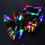 Serie 50 Luces Led 5 Metros Foco Retro Multicolor Cable Verd