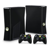 Skin Para Xbox 360 Slim Adesivo - Preto Black Piano