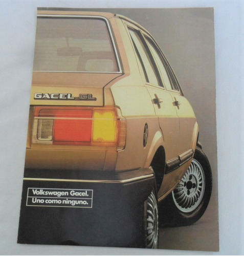 Folleto Publicitario Vw Gacel Auto Argentino Volks No Manual