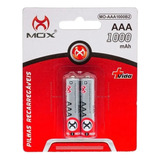 Pilha Recarregável Aaa 1000mah - Mox-aaa1000b2