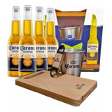 Box Mini Frapera + Destapador + Tabla + 4 Cervezas Corona