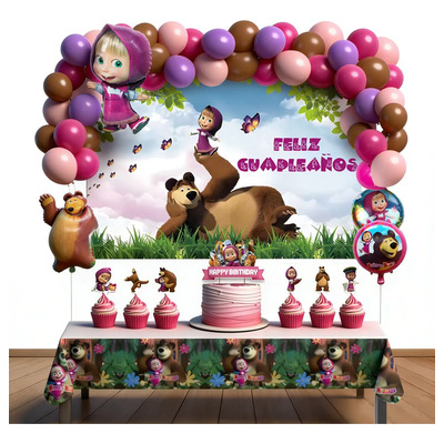 Decoraciones De Cumpleaños Temáticas De Masha Y El Oso | Meses sin interés