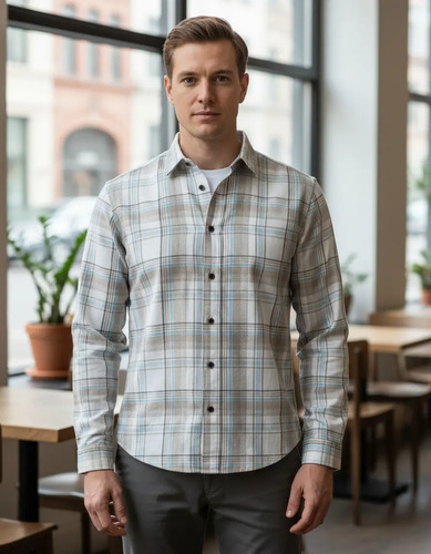 Camisa De Franela Cuadros Hombre Bazzotto