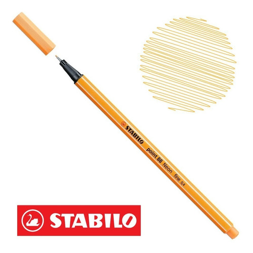 Stabilo Microfibra Point 88 X Unidad Color 054 Naranja Neon