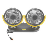 Ventilador De Coche Usb De Doble Cabezal, Aire Acondicionado