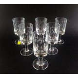 Antigo Cj De 6 Tacas De Licor Cristal Hering 6027 Rrdeco