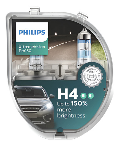 Par Lampada Philips H4 X- Treme Vision Pro 150