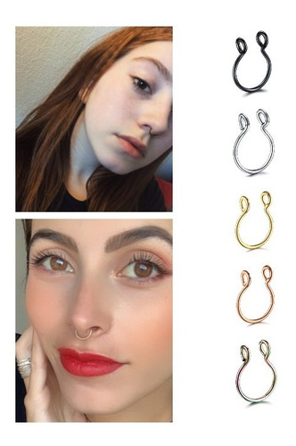 Piercing Septum Falso Sin Perforación Clip Joyería X 1 Und