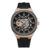 Reloj Hombre Kenneth Cole Kcwgr2217301 New York Con Correa Negra Y Bisel Rosa